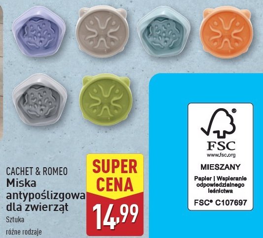 Miska antypoślizgowa Cachet&romeo promocja