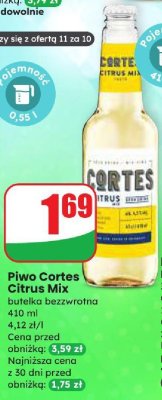 Piwo Cortes Citrus Mix 410 ml promocja w Dino