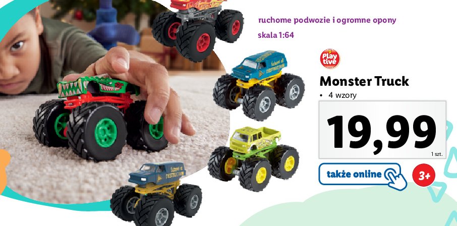 Monster truck 1:64 Playtive promocja