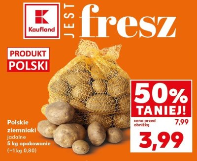 Ziemniaki jadalne polskie 5 kg promocja w Kaufland