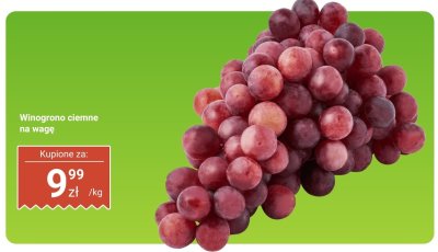 Winogrono ciemne na wagę promocja w Dino