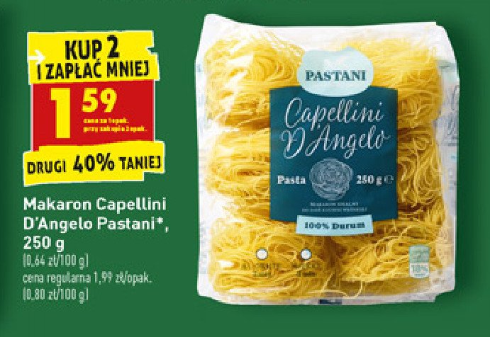 Makaron capellini d'angelo Pastani promocja