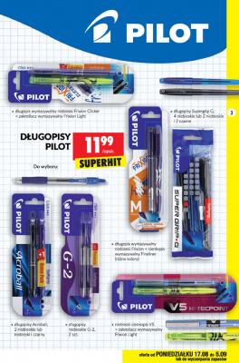 Pióro kulkowe + zakreślacz v5 Pilot frixion promocja