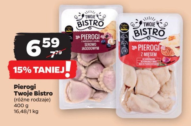 Pierogi serowo-jagodowe TWOJE BISTRO promocja