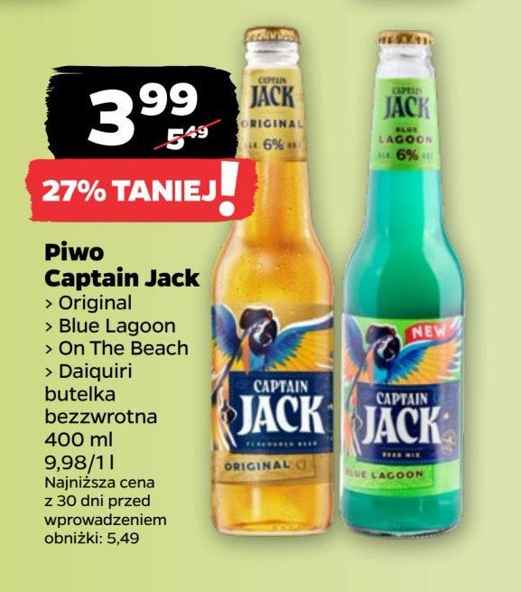 Piwo Captain jack promocja