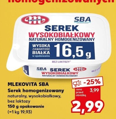Serek homogenizowany naturalny wysokobiałkowy bez laktozy  promocja w Kaufland