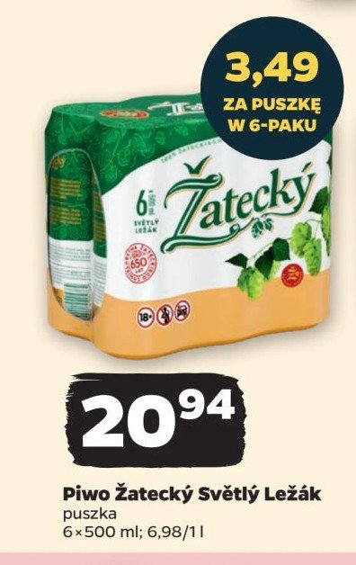 Piwo Zatecky svetly lezak promocja