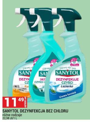 SANYTOL DEZYNFEKCJA BEZ CHLORU różne rodzaje promocja w Merkury Market