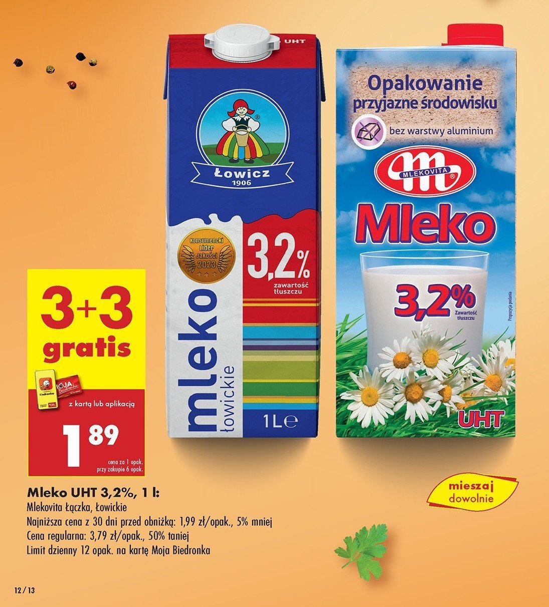 Mleko 3.2% 艁owickie promocja