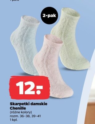 Skarpetki damskie chenille 2-pak promocja w Netto