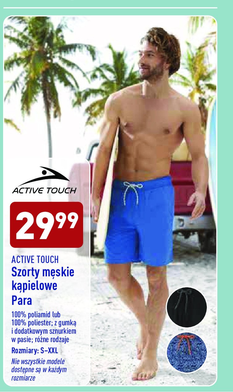 Szorty kąpielowe męskie s-xxl Active touch promocja