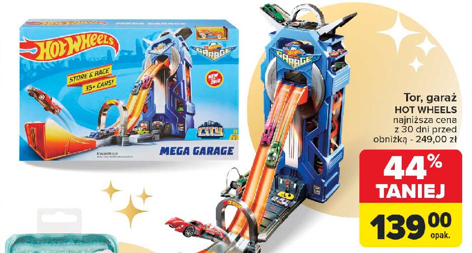 Tor mega garaż Hot wheels promocja w Carrefour Market