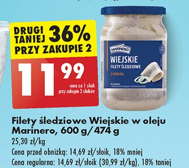 Filety śledziowe z cebulką i olejem Marinero promocja