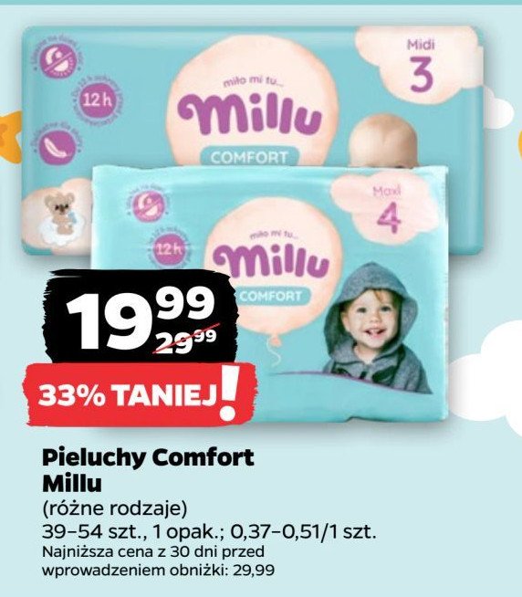 Pieluchy rozm. 4 Millu comfort promocja