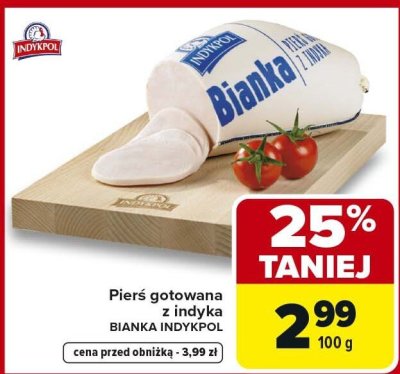 Pierś gotowana z indyka BIANKA INDYKPOL promocja w Carrefour Market