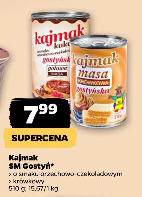 Masa kajmak kakaowy Gostyń promocja