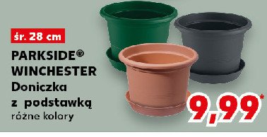 Doniczka z podstawką 28 cm Parkside promocja w Kaufland