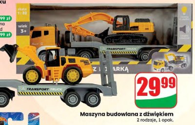 Zabawka Maszyna budowlana z dźwiękiem promocja w Dino