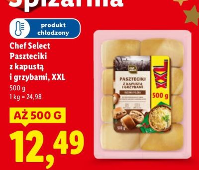 Pasztetciki Chef Select z kapustą i grzybami XXL promocja w Lidl