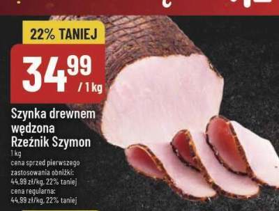 Szynka drewnem wędzona Rzeźnik Szymon promocja w POLOmarket