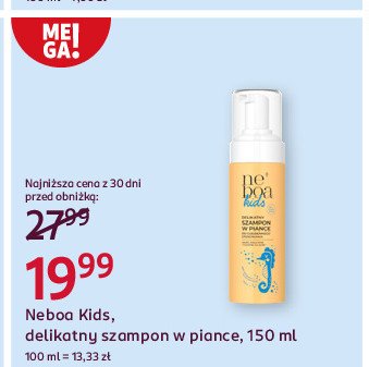 Szampon w piance delikatny do codziennego stosowania Neboa kids promocja w Rossmann