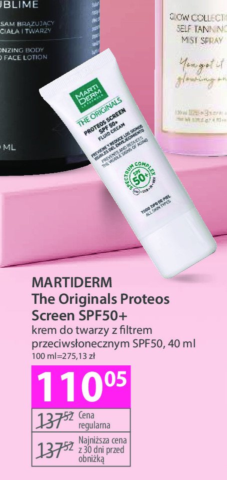 Krem do twarzy spf50+ Martiderm promocja