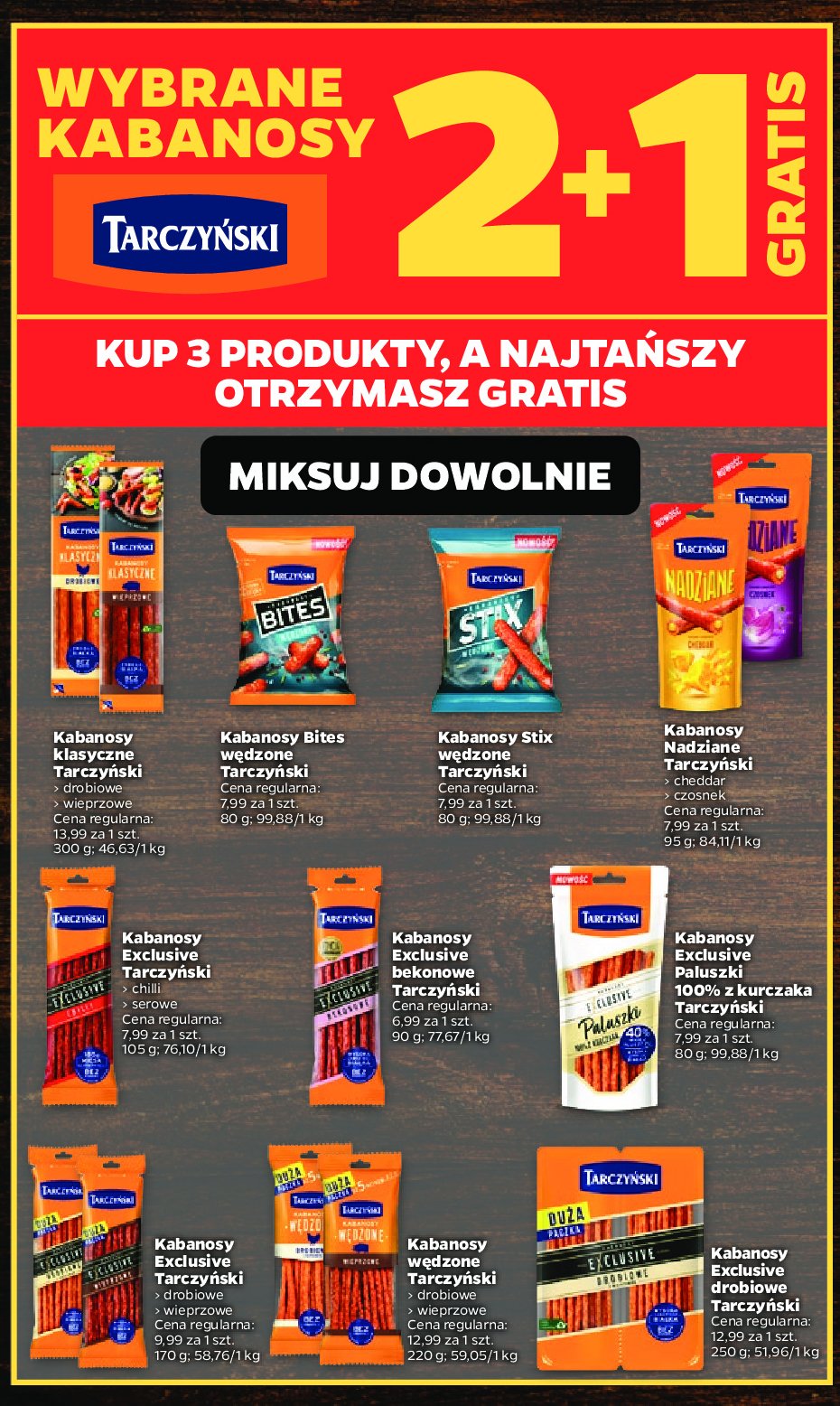Kabanosy serowe Tarczyński exclusive promocja