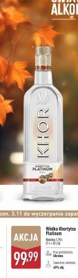 Wódka Khortytsa Platinum promocja w Aldi