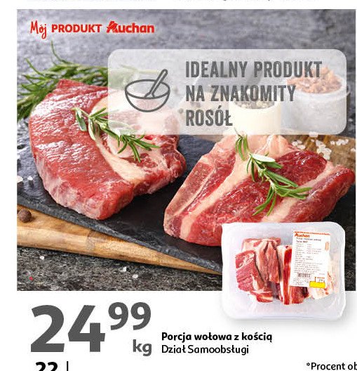 Porcja rosołowa wołowa Auchan promocja