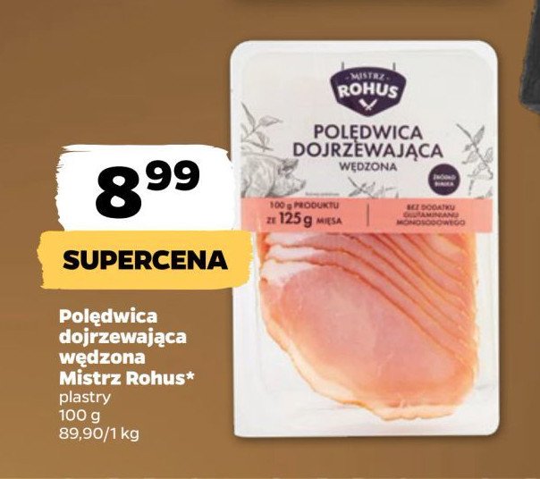 Polędwica dojrzewająca wędzona Mistrz rohus promocja