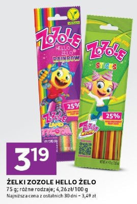 Żelki Zozole Hello Żelo Rainbow promocja w Stokrotka