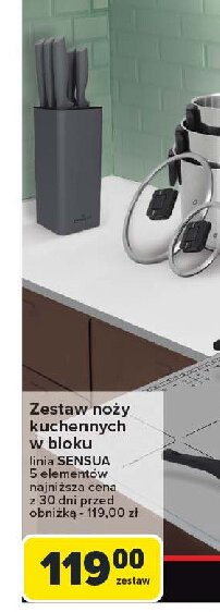 Zestaw nozy w bloku sensua Zwieger promocja w Carrefour Market