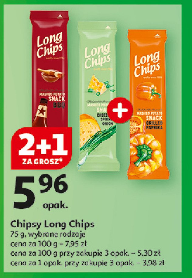 Chipsy grilowana papryka Long chips promocja