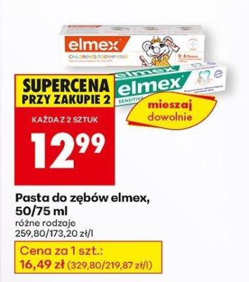Pasta do zębów elmex promocja w Biedronka