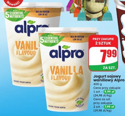 Jogurt sojowy waniliowy promocja w Dino