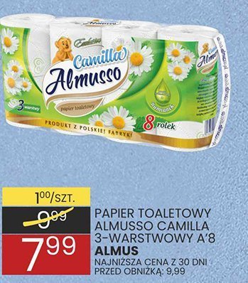 Papier toaletowy Camilla 3-warstwowy A'8 promocja w Wafelek