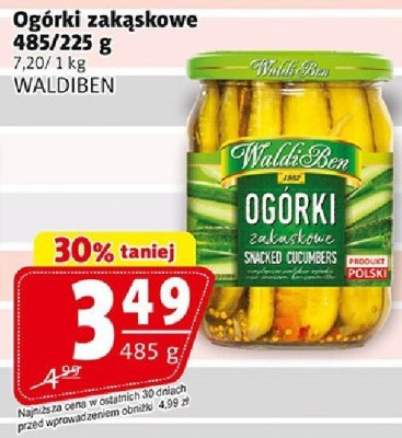 Ogórki zakąskowe WALDIBEN promocja w Prim Market