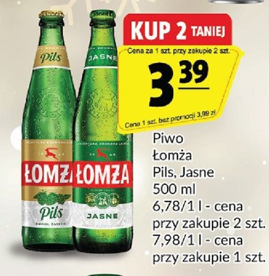 Piwo Łomża Pils, Jasne 500 ml promocja w Prim Market