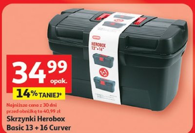 Skrzynki Herobox Basic 13 + 16 Curver promocja w Auchan
