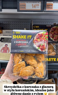 Skrzydełka z kurczaka z glazurą Korean Style Shake It w stylu koreańskim promocja w Biedronka