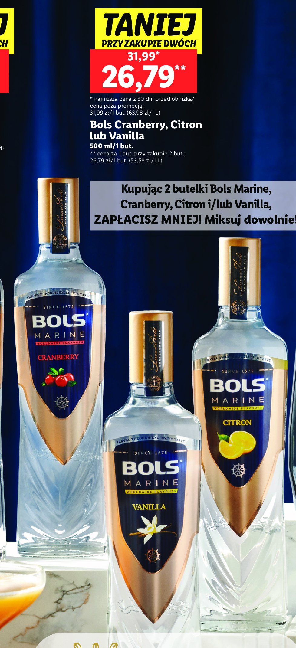 Wódka citron Bols marine promocja