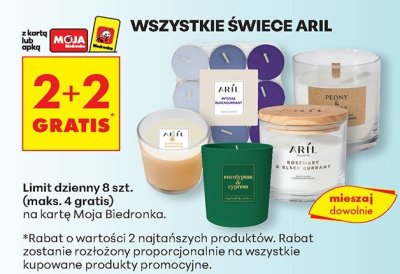 Świece Aril, różne rodzaje promocja w Biedronka