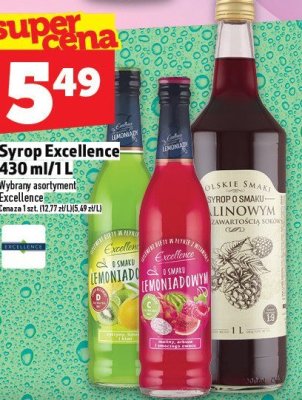 Syrop Excellence 430 ml / 1 L promocja w TOPAZ