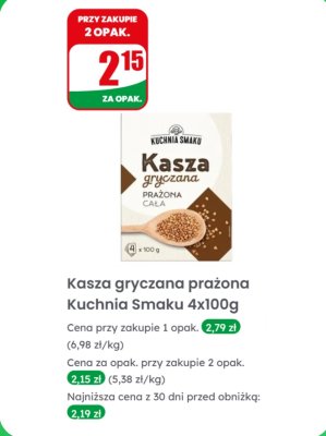 Kasza gryczana prażona  promocja w Dino