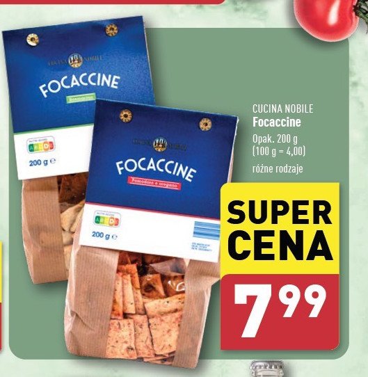 Focaccine z rozmarynem Cucina nobile promocja