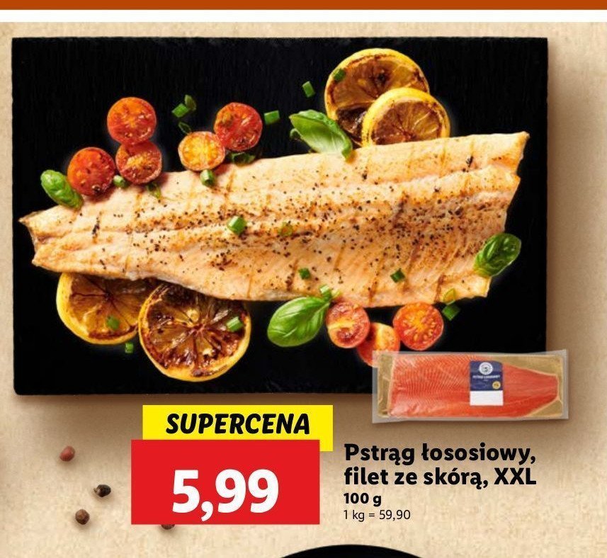Pstrąg łososiowy filet promocja w Lidl
