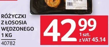 Róźyczki z łososia wędzonego 1 kg promocja w Selgros