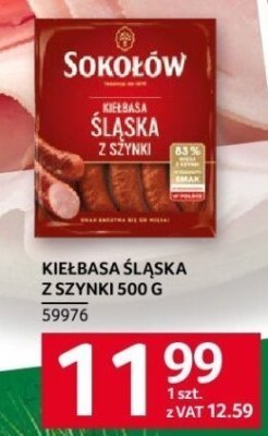 Kiełbasa śląska z szynki 500 g promocja w Selgros