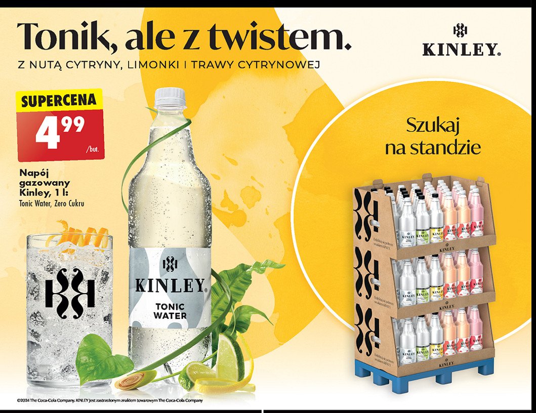 Napój premiere zero Kinley promocja