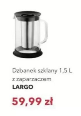 Dzbanek szklany z zaparzaczem 1,5 L Largo promocja w Nela